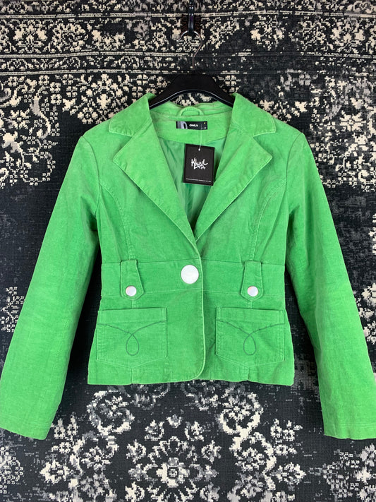 Women's Retro ONLY Green Corduroy Blazer