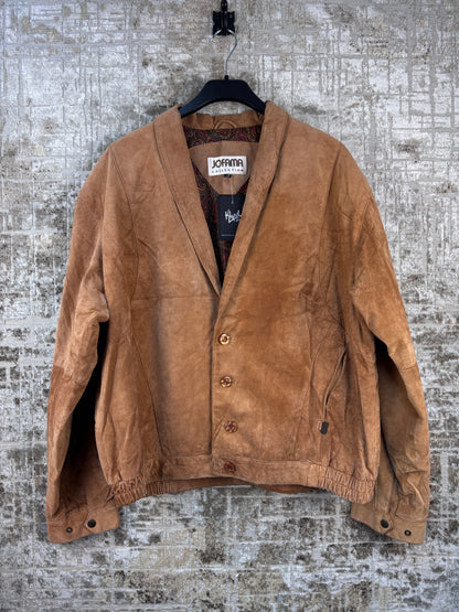 Men's Vintage Jofama Brown Suede Leather Jacket