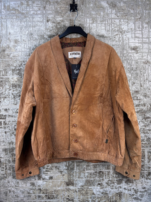 Men's Vintage Jofama Brown Suede Leather Jacket