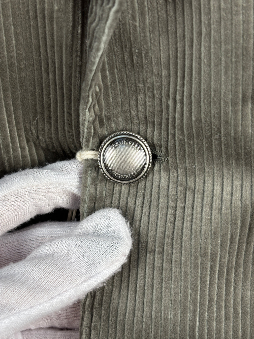 Brunello Cucinelli Corduroy Grey Blazer