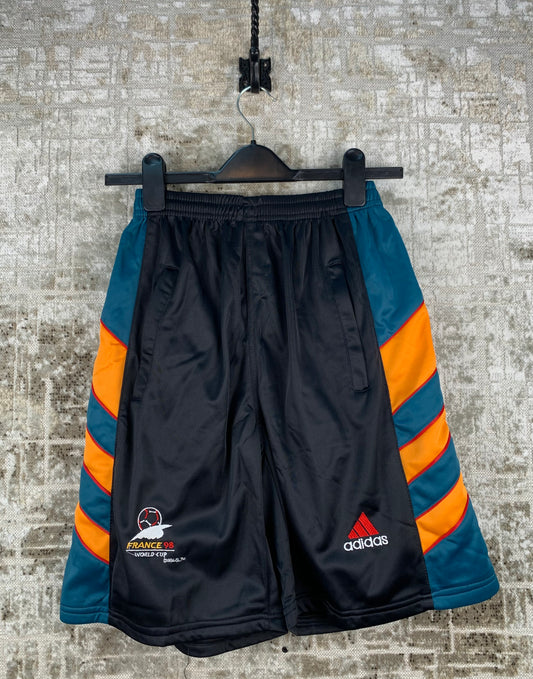 Men's Vintage Adidas Black Multicolor Sport Shorts