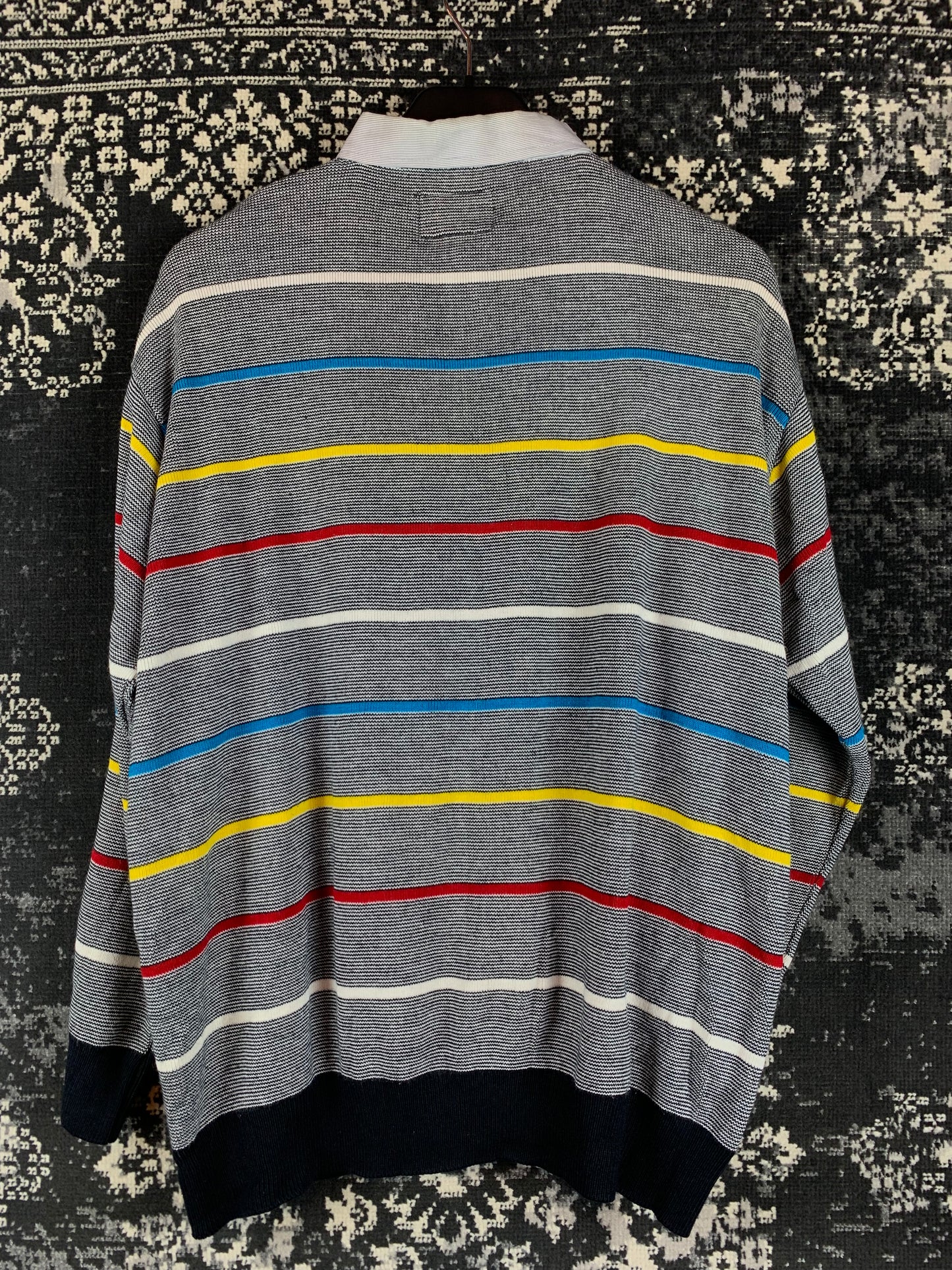 Men's Vintage Striped F&A Sport Polo Jumper