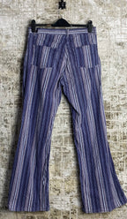 Y2K Striped Velvet Flare Pants