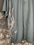 Mens Y2K Santino Tribal Button Up Shirt
