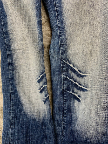 Womens Y2K Just Play Washed Blue Jeans