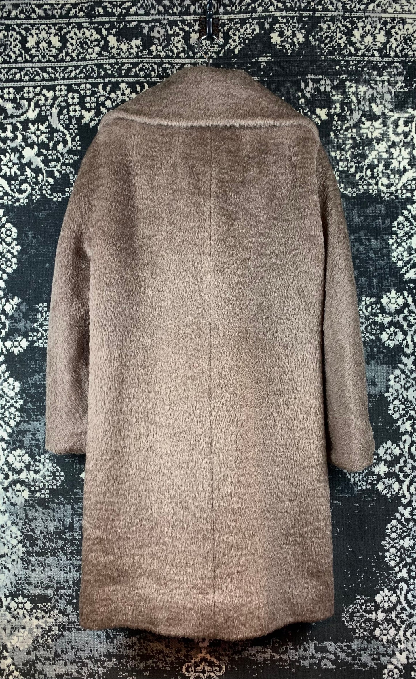 Womens Vintage Light Brown Wool Long Coat