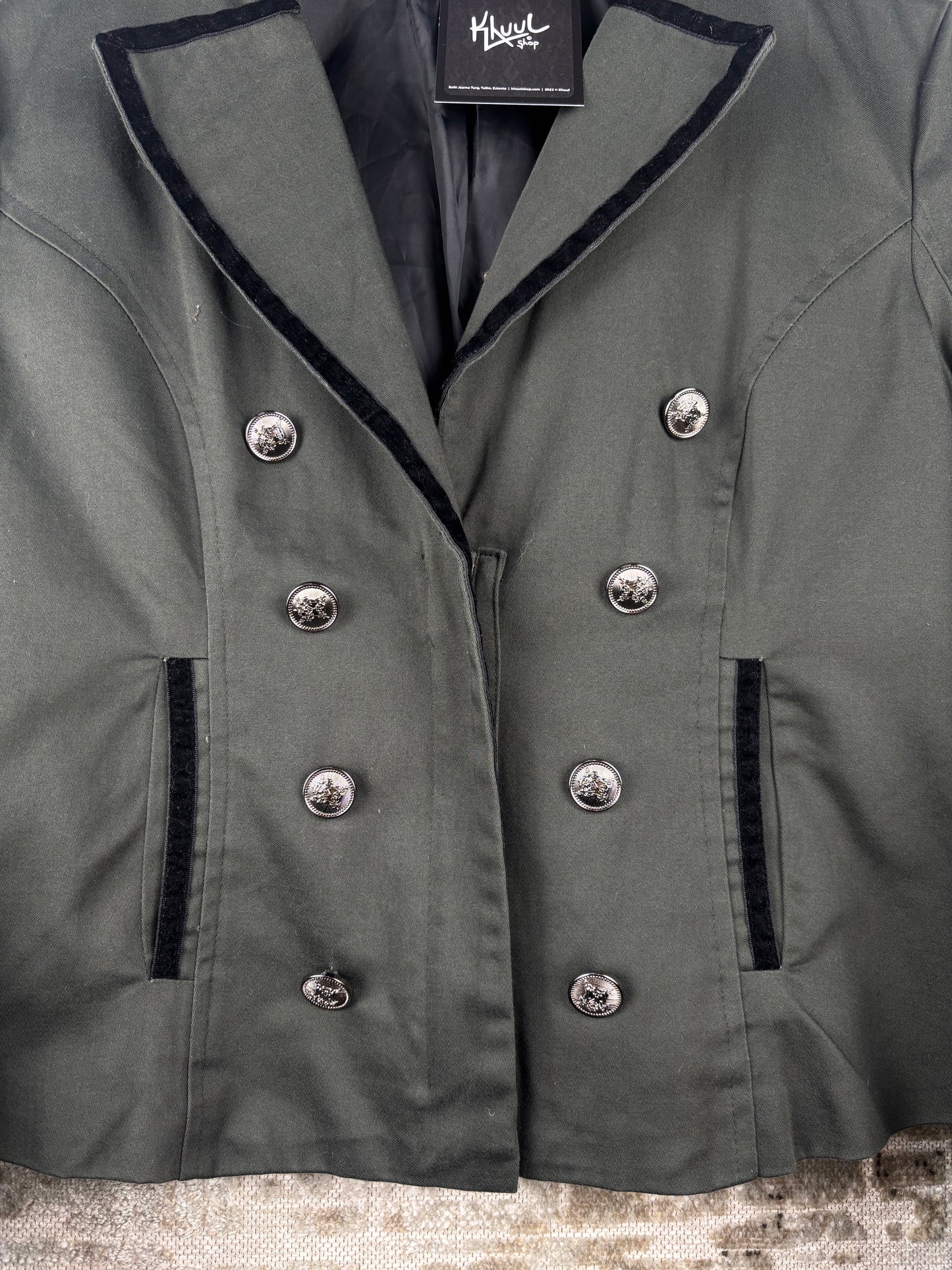 Womens Y2K Green Napoleon Style Jacket
