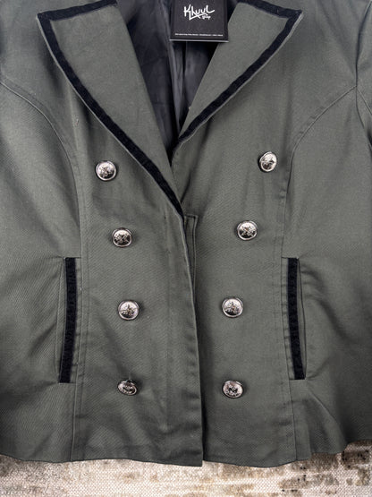 Womens Y2K Green Napoleon Style Jacket