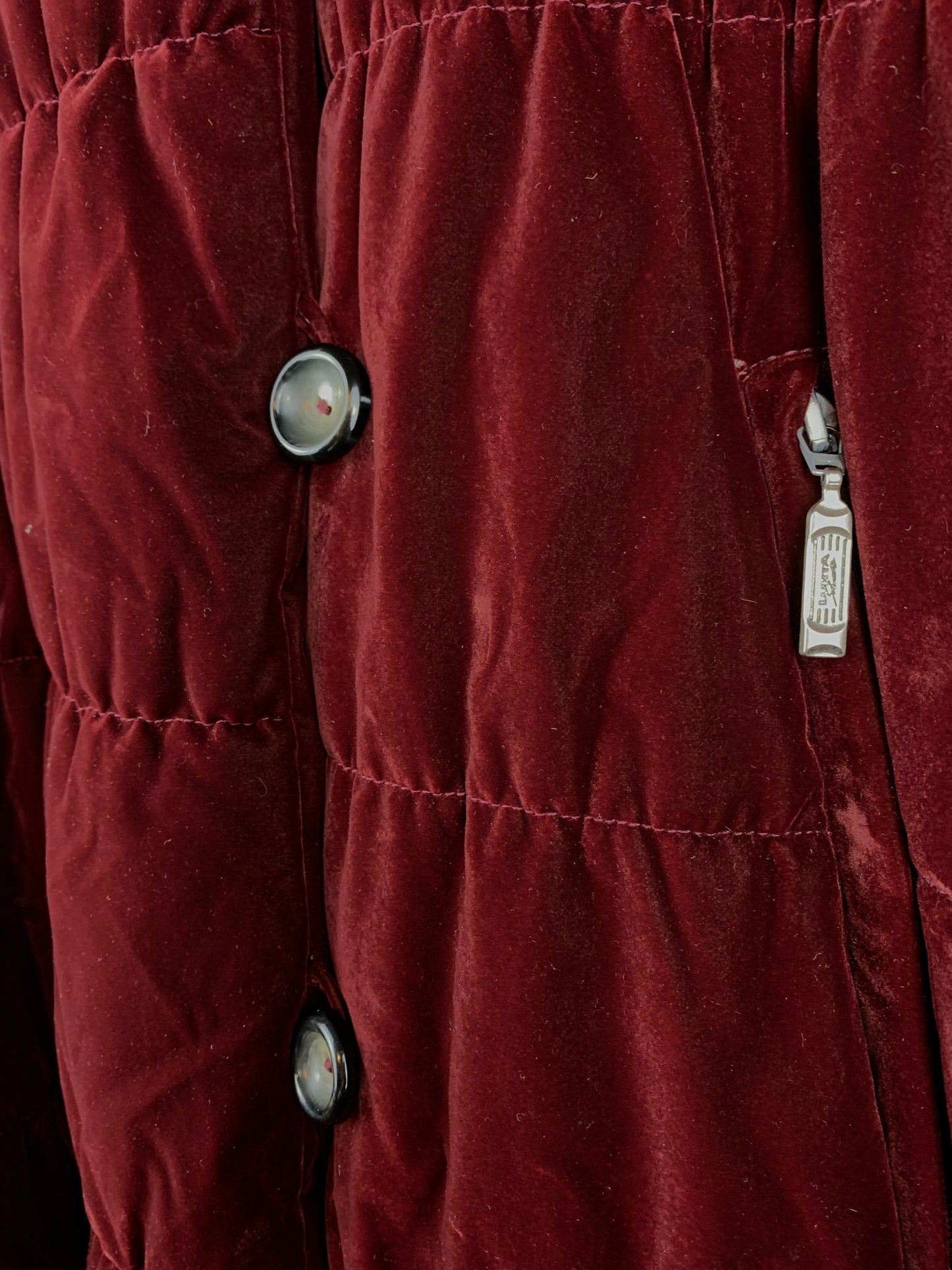 Women’s Vintage Luhta Studio Burgundy Quilted Coat