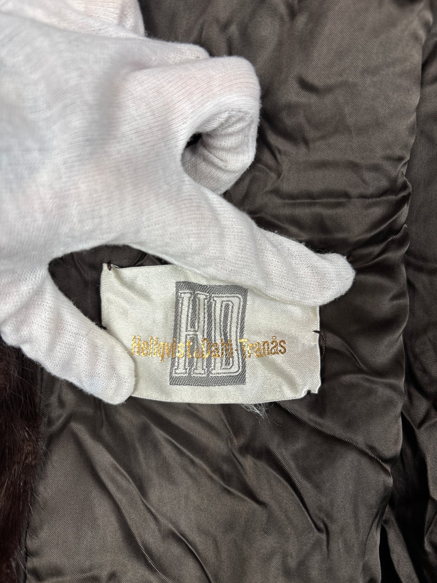 Women's Vintage Dark Brown Genuine Mink Fur Long Coat