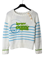 Y2K "Inner Feeling Outer Space" Striped Knit Sweater