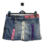 Take Two Y2K Zipper Denim Mini Skirt