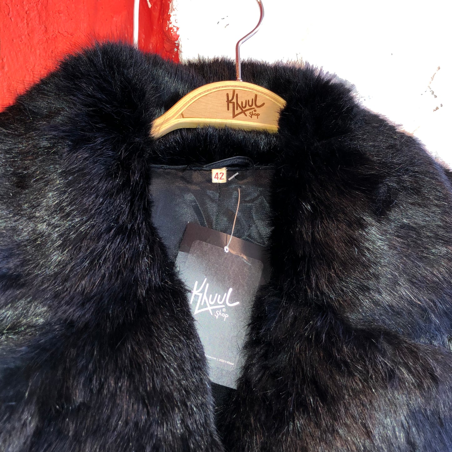 Black Rabbit Fur Coat