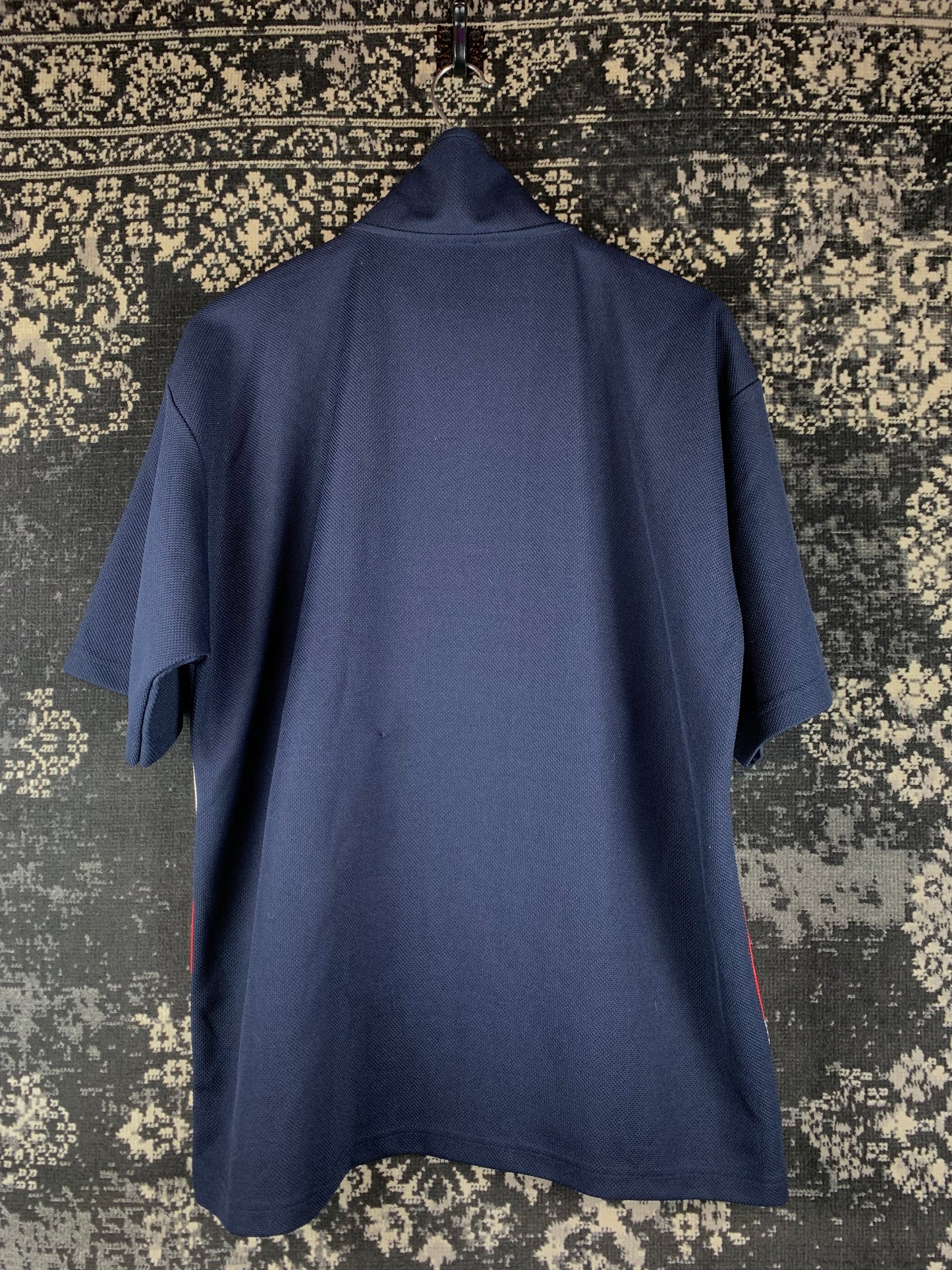 Men's Y2K Style GODBODY Oversized Jersey with Zip Collar