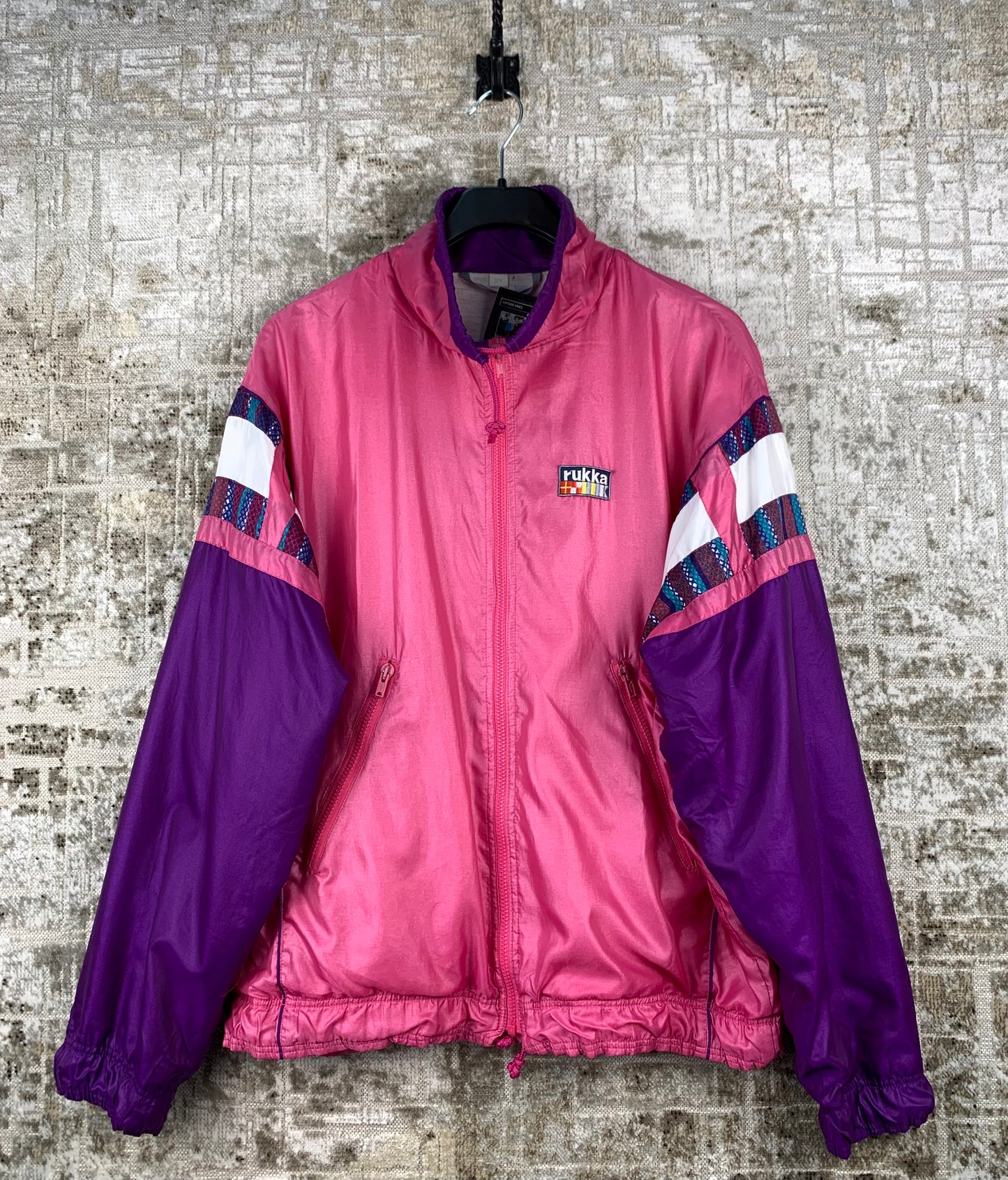 Mens Vintage Pink Rukka Windbreaker Jacket