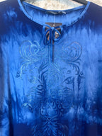 Pazzione Y2K Tie-Dye Glitter Long Sleeve Top