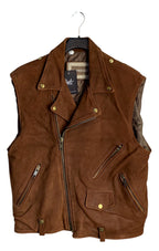 Expresso Leather Biker Vest