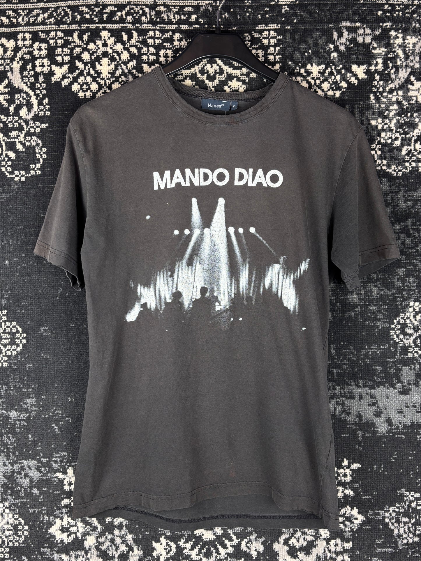 Men's Vintage Mando Diao 2005 Hurricane Tour Dark Gray T-Shirt