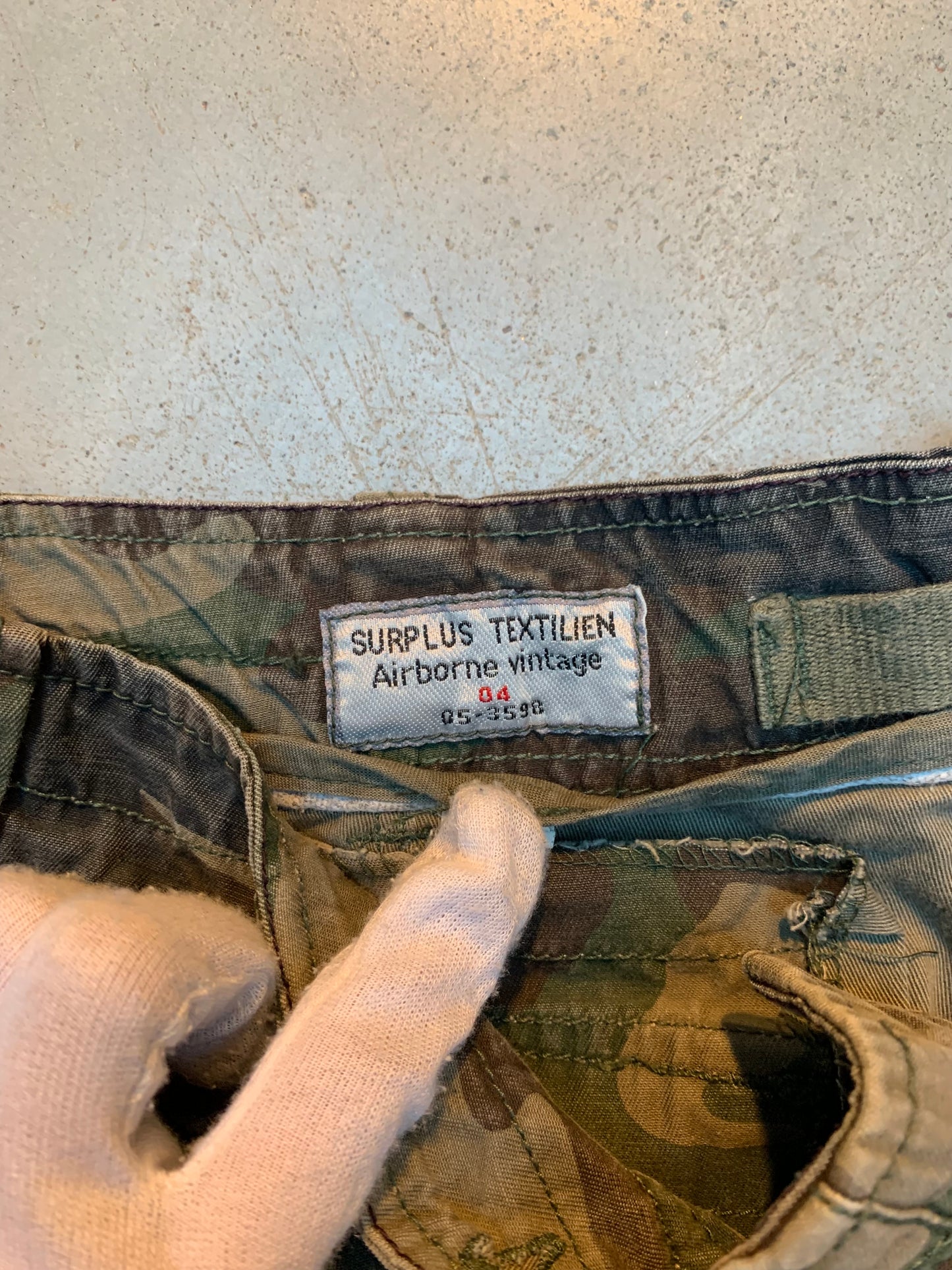 Surplus Textilien Airborne Vintage Camo Cargo Pants