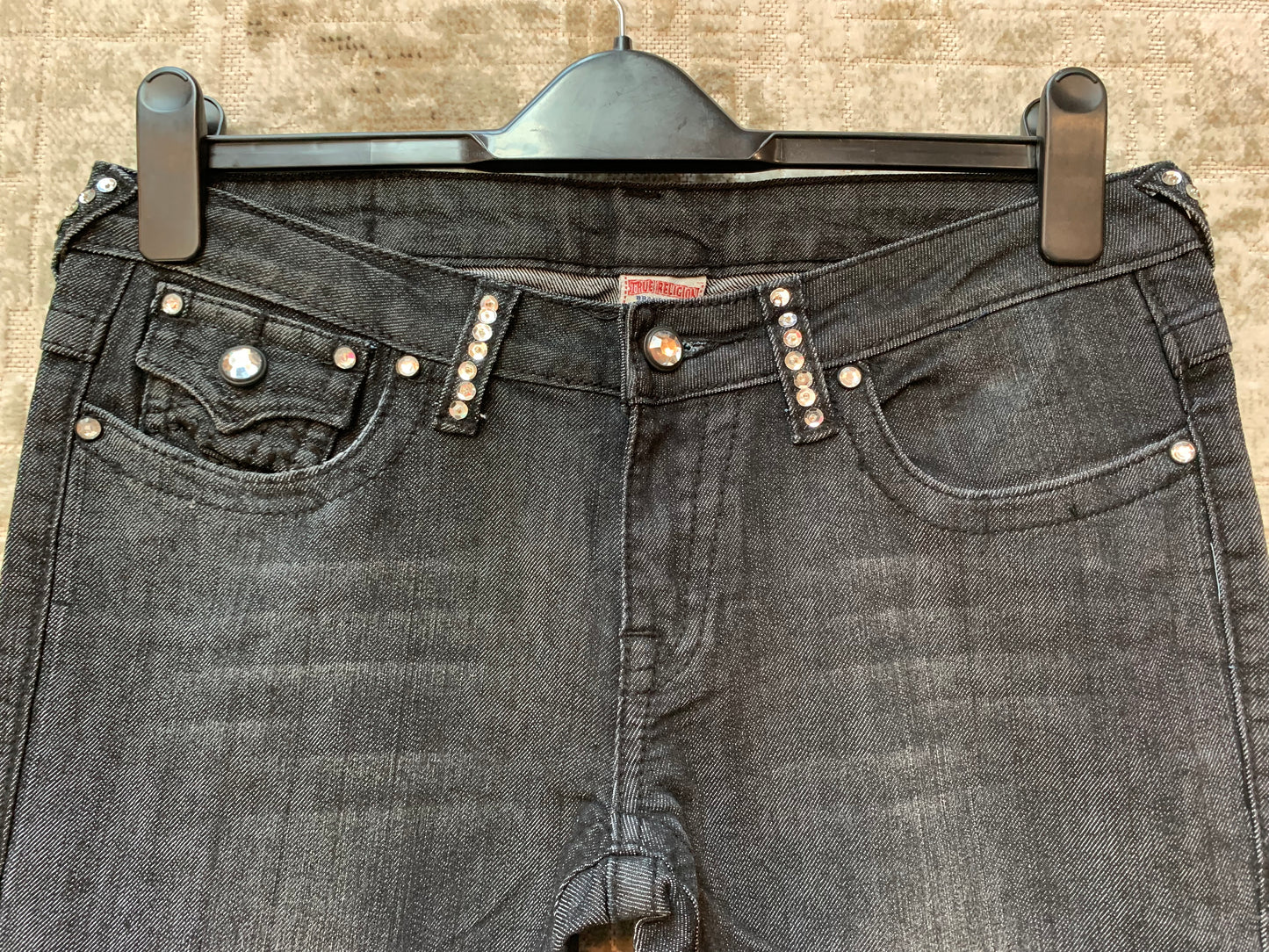 True Religion Rhinestone Straight Jeans