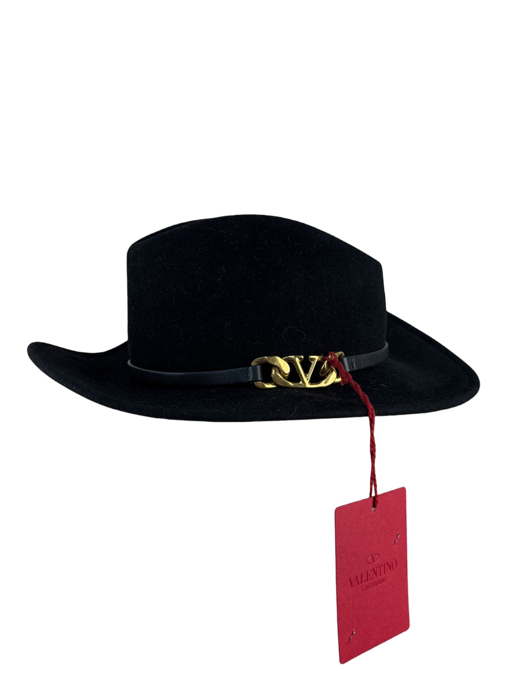 Valentino Garavani Logo-Plaque Fedora Hat