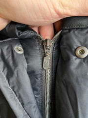 Vintage Belstaff Men's XL Puffer Jacket Silver Tab Leather Trim