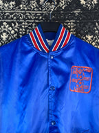 Mens True Vintage 1960s Blue Satin Teams USA Bomber Jacket