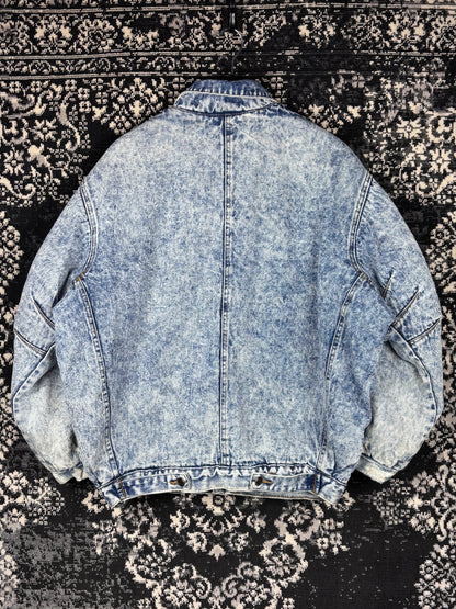 Men's Vintage Acid Wash Blue Denim Jacket