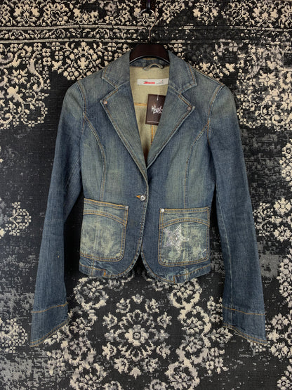 Women's Y2K ONLY Jeans Denim Blazer Jacket