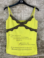 Womens Y2K Yellow Graphic Tank Top