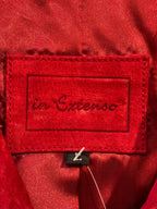 in Extenso Red Suede Zip Jacket