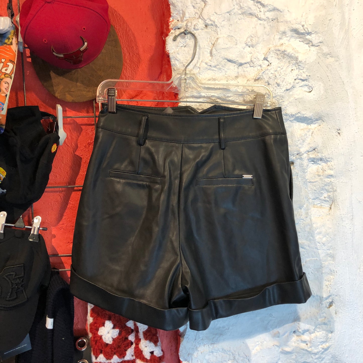 Faux Leather Shorts