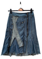 Sandwich Deconstructed Denim Midi Skirt
