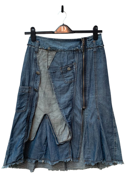 Sandwich Deconstructed Denim Midi Skirt