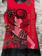 Custo Barcelona Y2K Beaded Graphic Dress