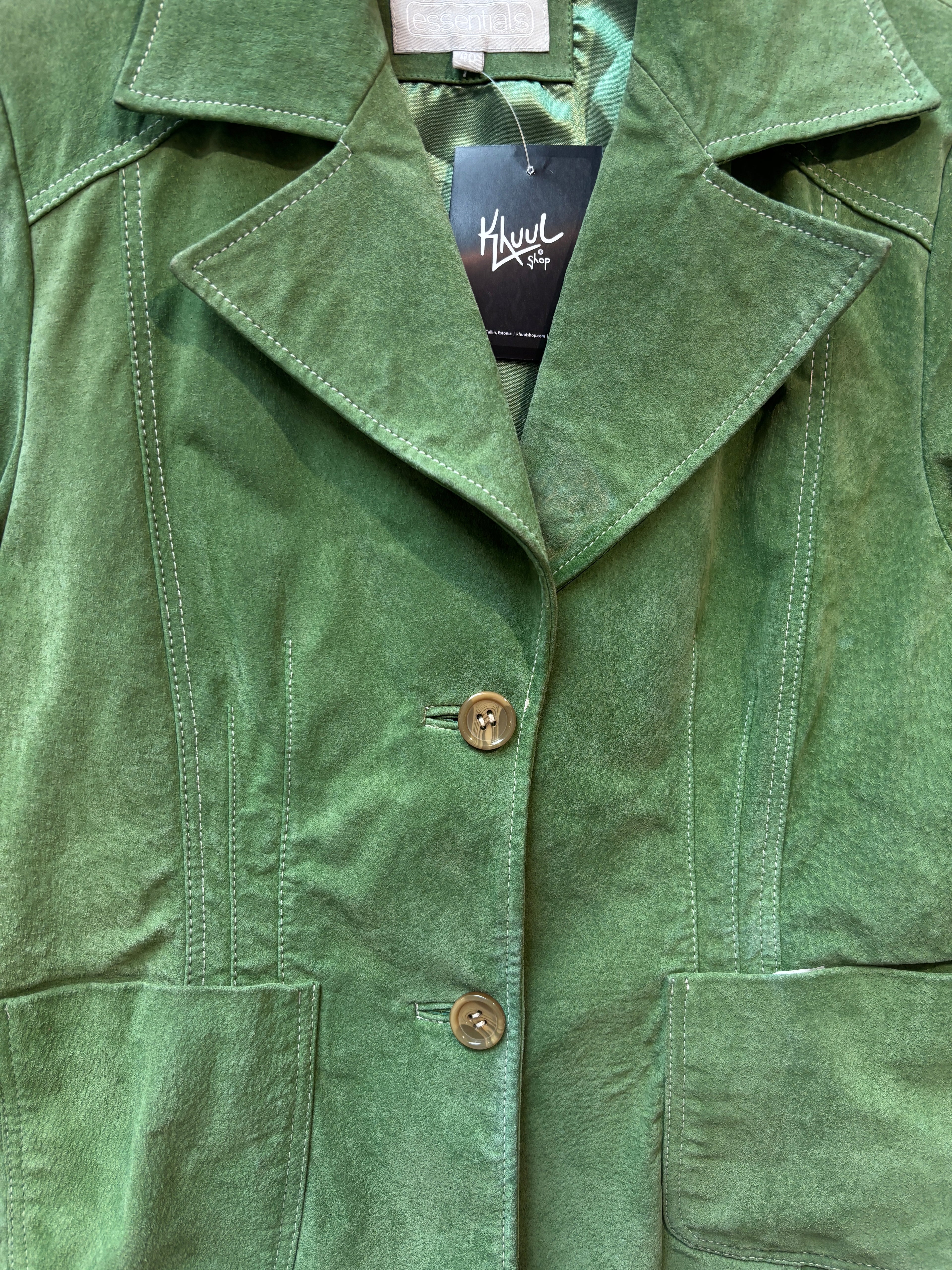 Essentials Faux Suede Blazer Jacket