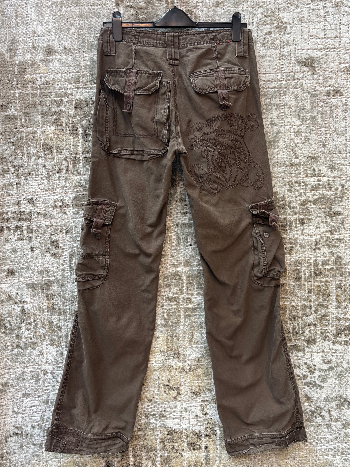 Celio Y2K Embroidered Cargo Pants