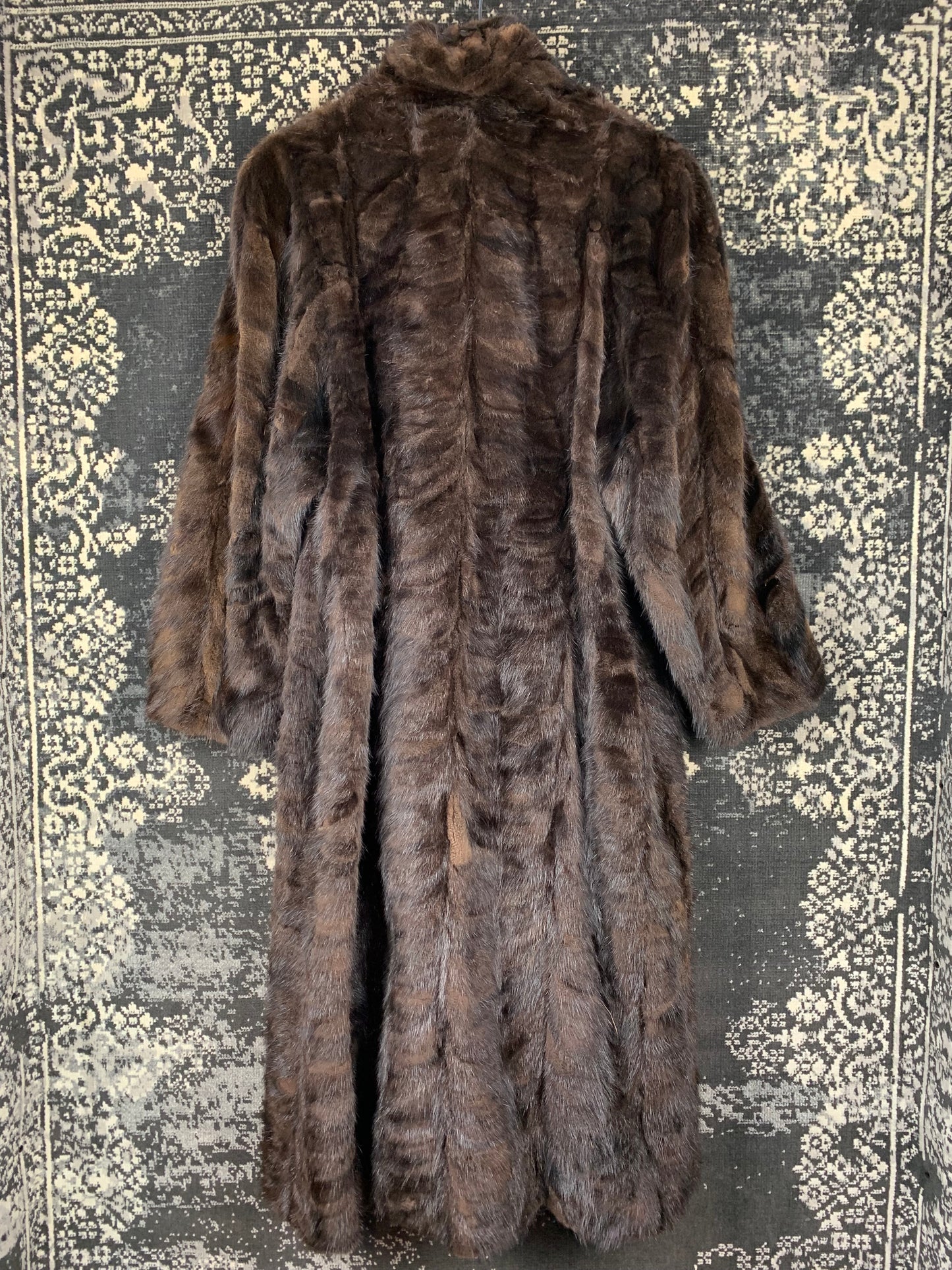 Vintage Full-Length Dark Brown Mink Fur Coat