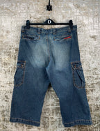 Womens Y2K Denim Cargo Shorts
