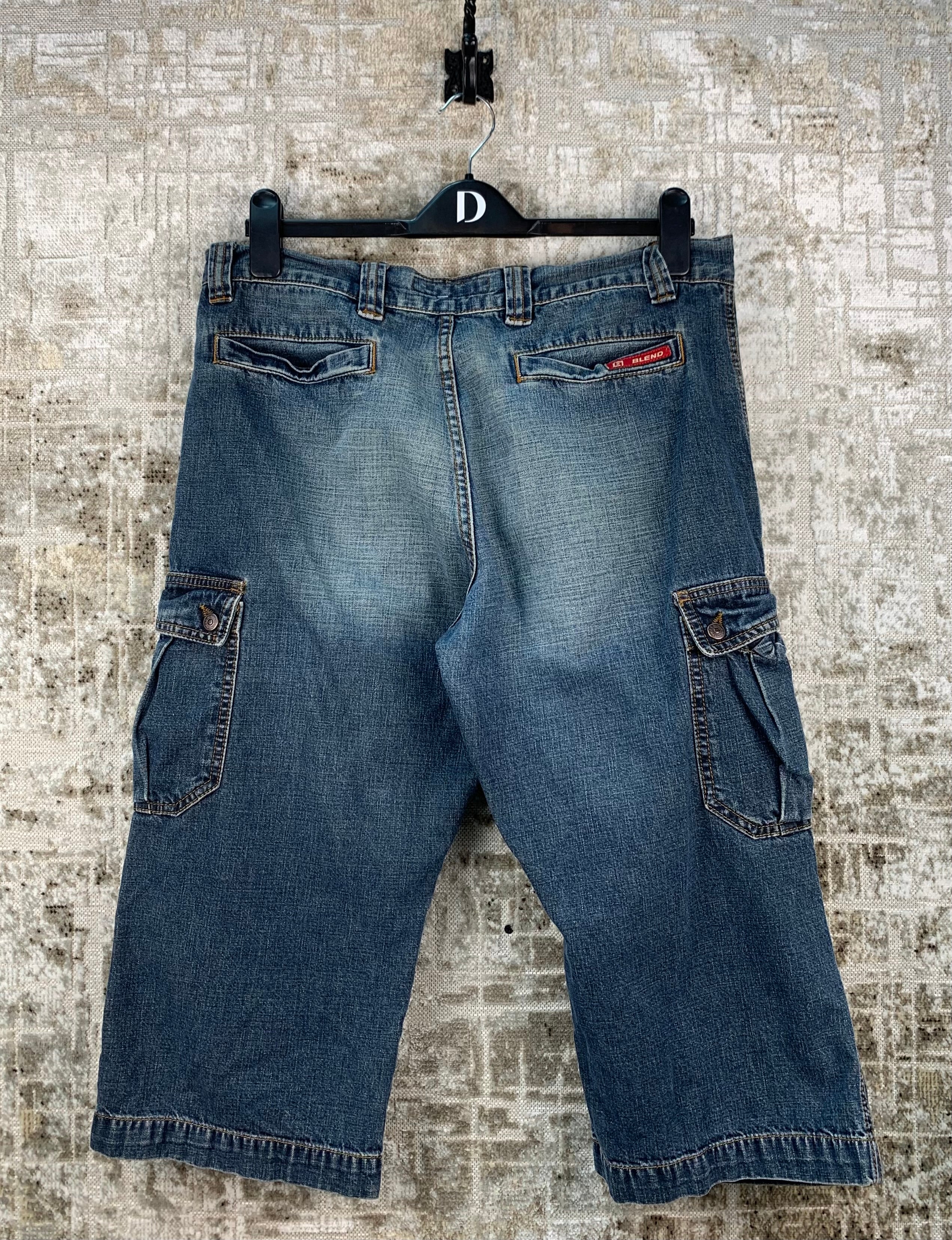 Womens Y2K Denim Cargo Shorts