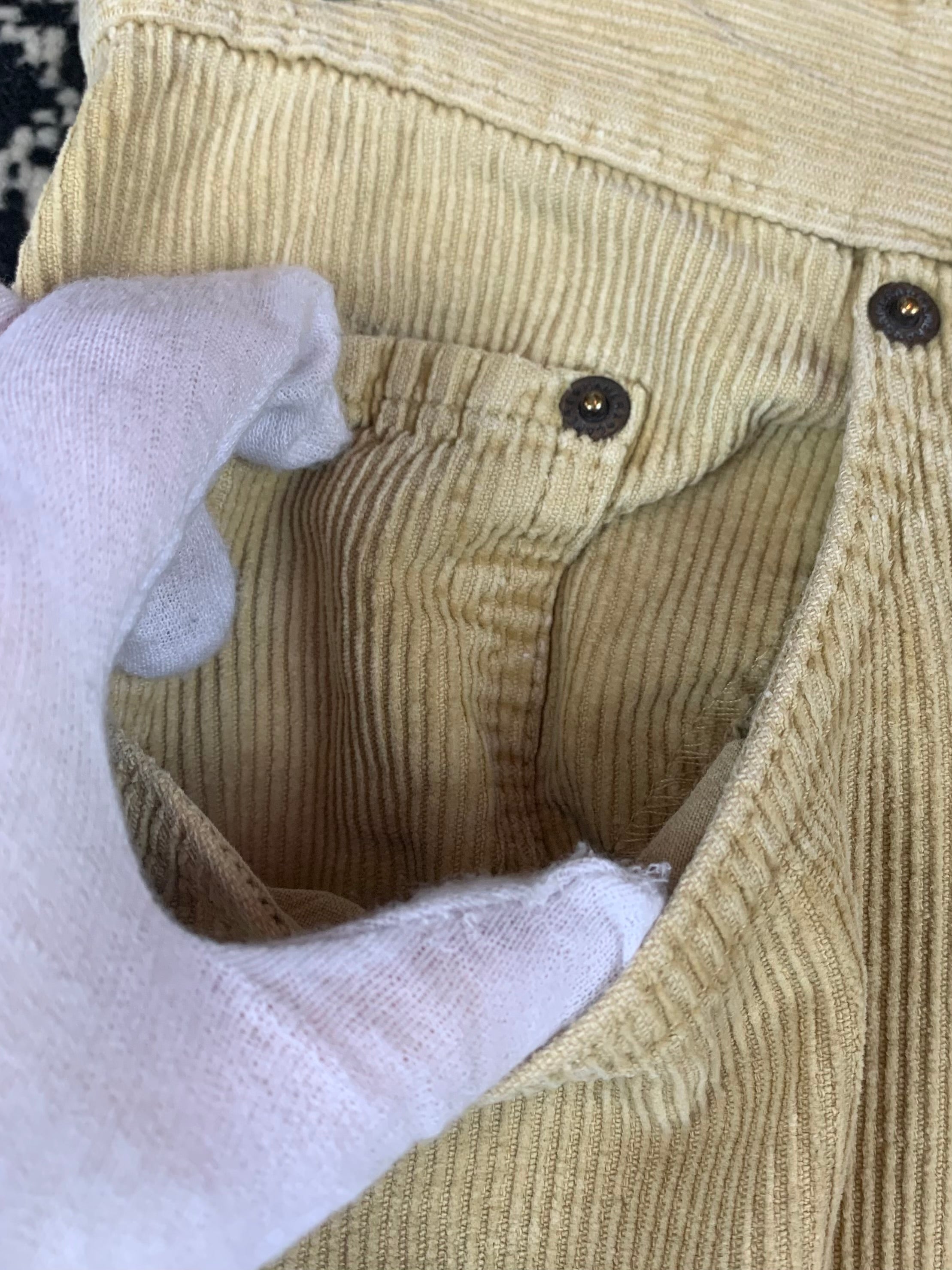 Vintage Men's Light Brown Corduroy Trousers