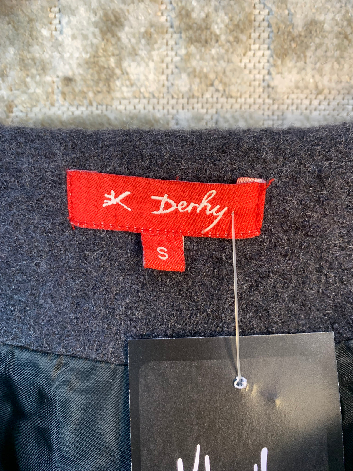 K Derhy Wool Bow-Collar Swing Jacket