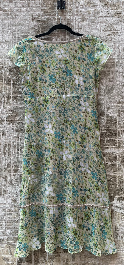 Foi Y2K Floral Chiffon Midi Dress
