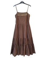 b.young Boho Beaded Tiered Midi Dress