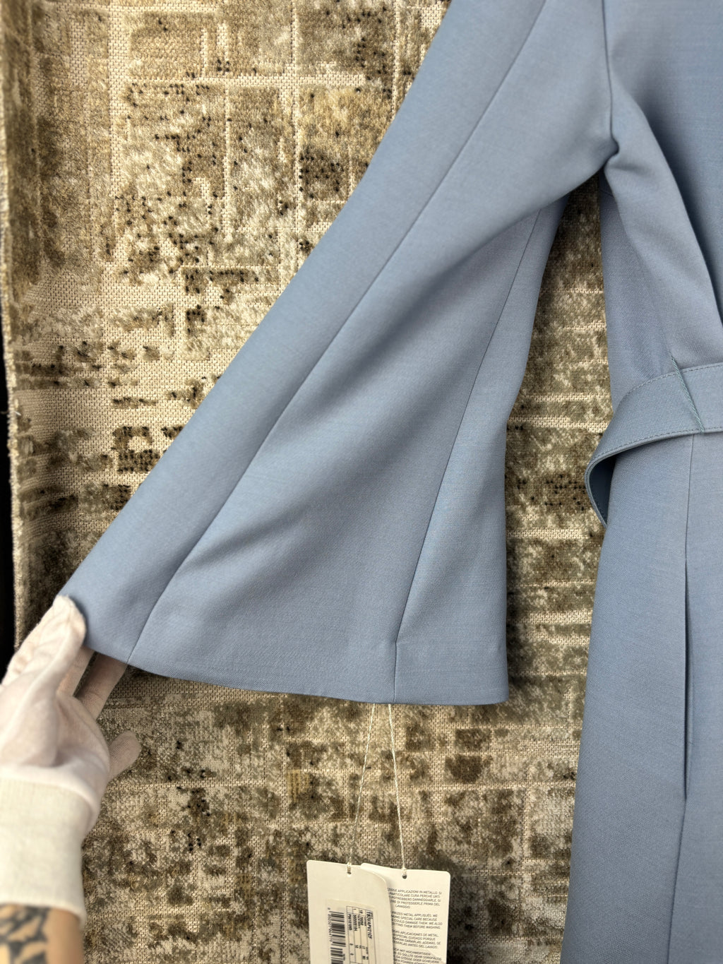 Valentino Garavani V Belted Light Blue Dress