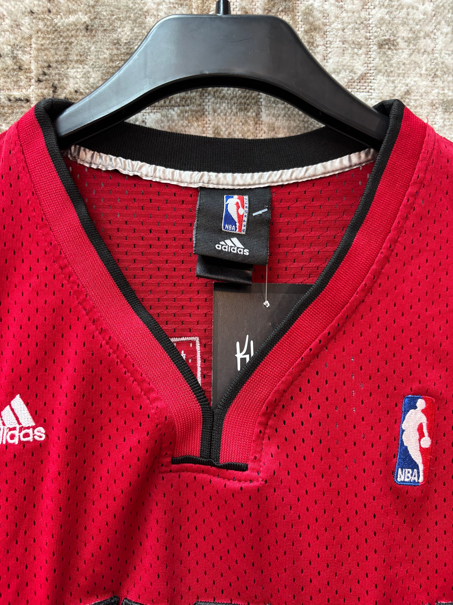 Men's Vintage Red Adidas Miami Heat Dwyane Wade #3 NBA Jersey