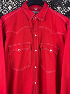 Men's Vintage Levi Strauss Red Western Shirt