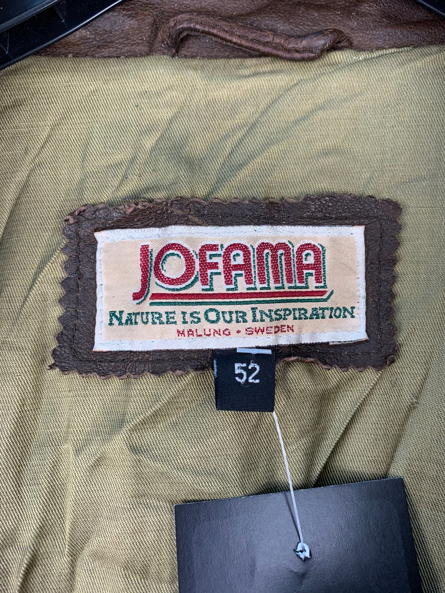 Men's Vintage Jofama Brown Leather Jacket