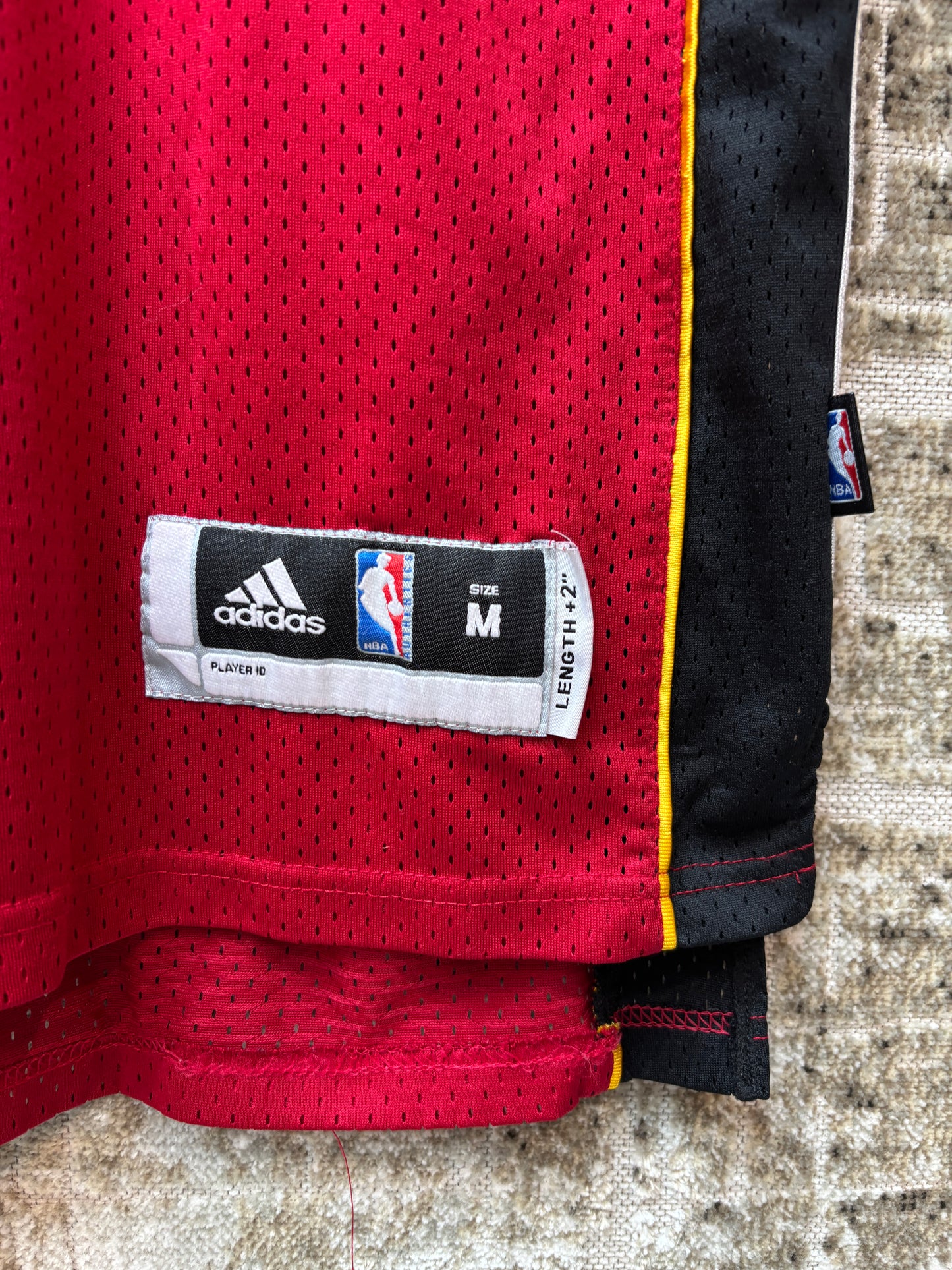Men's Vintage Red Adidas Miami Heat Dwyane Wade #3 NBA Jersey