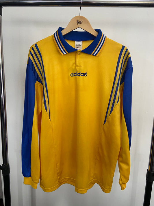 Vintage Adidas Long Sleeve Yellow Mens XL